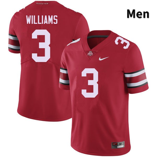 Ohio State Buckeyes Miyan Williams Men's #3 Red Authentic Stitched College Football Jersey